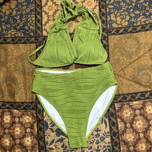BMJL Swimsuit Size {Large} 2Piece/ V- Neck/ High Waiste